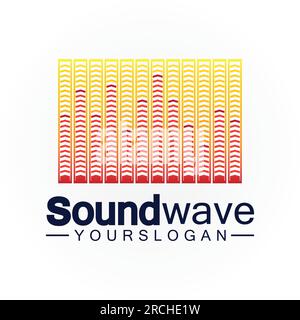 Sound wave logo and symbol vector Stock Vector