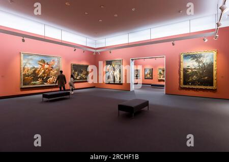 Painting on canvas rooms, Kunsthaus, old building , Karl Moser , Zurich, Switzerland Stock Photo