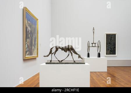 Sculptures by Alberto Giacometti, Kunsthaus, old building by Karl Moser , Zurich, Switzerland Stock Photo