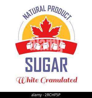 Maple leaf natural sugar product isolated icon Stock Vector