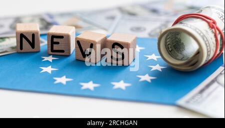 Information concept with letters of the alphabet forming the word news Stock Photo
