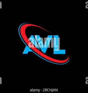 AVL circle letter logo design with circle and ellipse shape. AVL ...