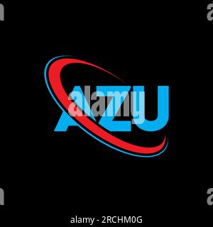 AZU logo. AZU letter. AZU letter logo design. Initials AZU