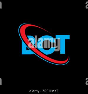 BCT circle letter logo design with circle and ellipse shape. BCT ...