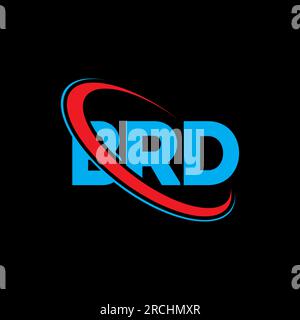 BRD circle letter logo design with circle and ellipse shape. BRD ...