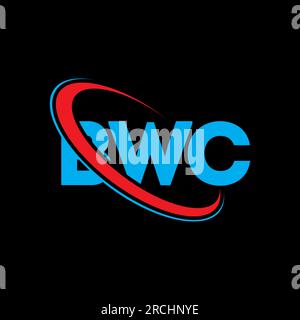BWC circle letter logo design with circle and ellipse shape. BWC ...