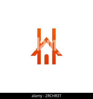 Letter H Home Logo Design. H Building Logo Stock Vector