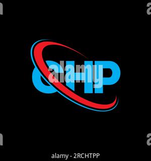 CHP logo. CHP letter. CHP letter logo design. Initials CHP logo linked with circle and uppercase monogram logo. CHP typography for technology, busines Stock Vector
