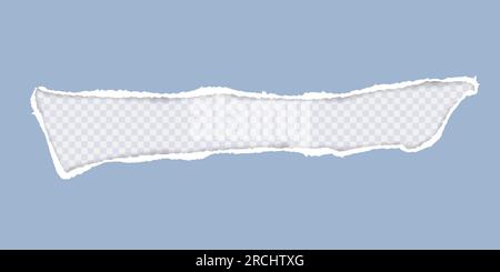 Blue gray square ripped paper with torn adges and soft shadow. Blank ...