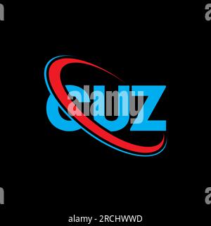 CUZ circle letter logo design with circle and ellipse shape. CUZ ...