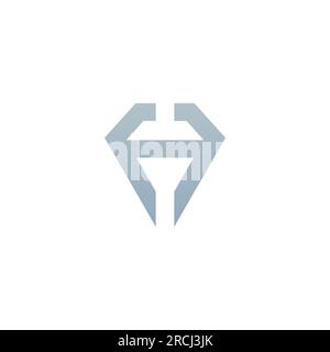 Letter H Diamond Logo Design. H Icon Stock Vector