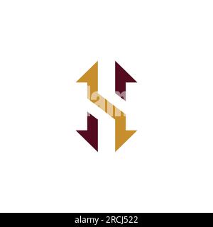 Letter H Arrow Logo Design. H Building Logo Stock Vector