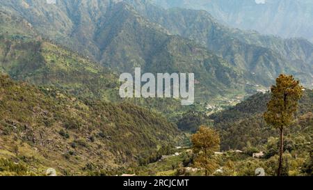 Beautiful mountain valley landscape scenery Stock Photo