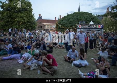 Gent, Belgium. 14th July, 2023. Illustration picture shows the Gent Jazz festival in Gent, Friday 14 July 2023. This year's edition takes place from 5 to 15 July. BELGA PHOTO NICOLAS MAETERLINCK Credit: Belga News Agency/Alamy Live News Stock Photo