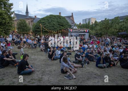 Gent, Belgium. 14th July, 2023. Illustration picture shows the Gent Jazz festival in Gent, Friday 14 July 2023. This year's edition takes place from 5 to 15 July. BELGA PHOTO NICOLAS MAETERLINCK Credit: Belga News Agency/Alamy Live News Stock Photo