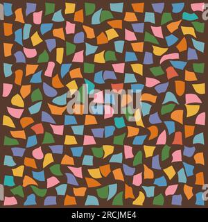 Vector seamless pattern of retro groovy elements isolated on white ...