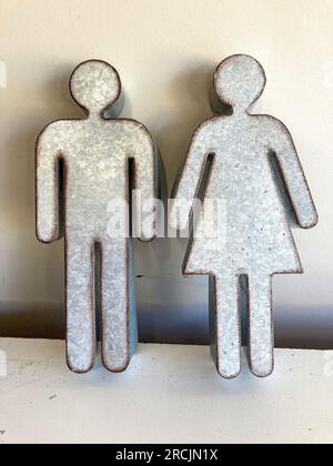 male and female cut outs Stock Photo