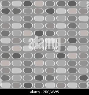 Abstract mosaic background Seamless pattern Colorless tiles. Grid vector illustration. Isolated Stock Vector