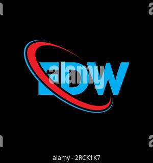 EDW logo. EDW letter. EDW letter logo design. Initials EDW logo linked ...
