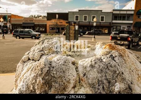 Sulfur hot spring in the town of Pagosa Springs, Colorado, USA Stock Photo