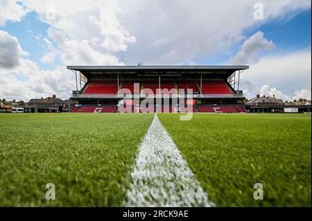 Cleethorpes, UK, 15th July, 2023.  File photo during the Pre-Season friendly football match between Grimsby Town FC and Hull City FC at Blundell Park, Cleethorpes, UK.Credit: Jon Corken/Alamy Live News Stock Photo