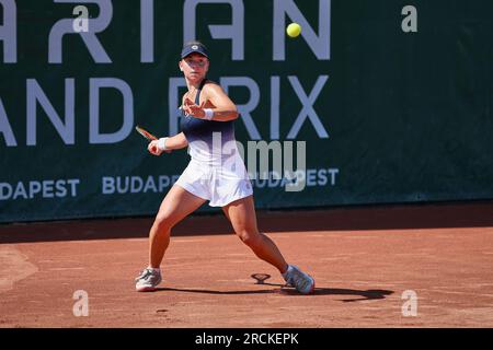 Budapest, Central Hungary, Hungary. 15th July, 2023. MARIA TIMOFEEVA in action during the HUNGARIAN GRAND PRIX - Budapest - Womens Tennis, WTA250 (Credit Image: © Mathias Schulz/ZUMA Press Wire) EDITORIAL USAGE ONLY! Not for Commercial USAGE! Credit: ZUMA Press, Inc./Alamy Live News Stock Photo