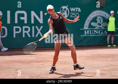 Budapest, Central Hungary, Hungary. 15th July, 2023. VALERIYA STRAKHOVA of Ukraine in action during the HUNGARIAN GRAND PRIX - Budapest - Womens Tennis, WTA250 (Credit Image: © Mathias Schulz/ZUMA Press Wire) EDITORIAL USAGE ONLY! Not for Commercial USAGE! Credit: ZUMA Press, Inc./Alamy Live News Stock Photo