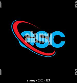 GSC circle letter logo design with circle and ellipse shape. GSC ...