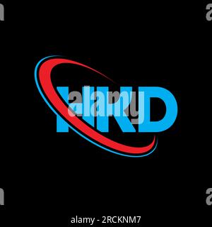 HKD circle letter logo design with circle and ellipse shape. HKD ...