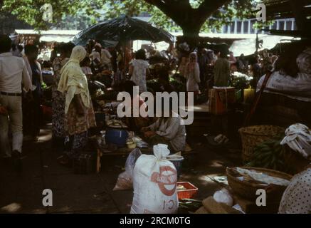 Photographs taken in Malaysia, Malacca,Muar, Batu Pahat, Rompin, Mersing, Kota Bharu, Endau, Singapore during 1973. Streetlfe, markets, rubber collecting and villages. Stock Photo
