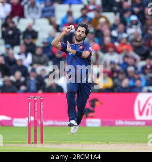 Birmingham, UK. 15th July, 2023. Essex's Shane Snater in action bowling during the Vitality T20 Blast Final between Essex Eagles and Somerset at Edgbaston Cricket Ground, Birmingham, England on 15 July 2023. Photo by Stuart Leggett. Editorial use only, license required for commercial use. No use in betting, games or a single club/league/player publications. Credit: UK Sports Pics Ltd/Alamy Live News Stock Photo