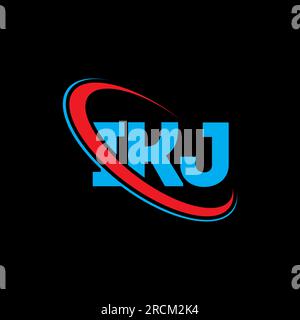 IKJ letter logo design for technology company. IKJ logo design black ...