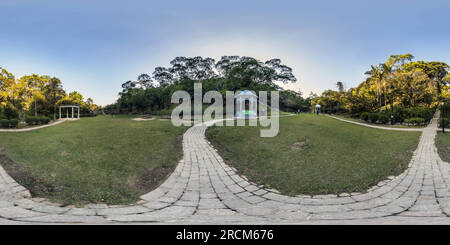 360 degree panoramic view of Victoria Peak Garden(港島山頂花園英式庭園), Hong Kong Island