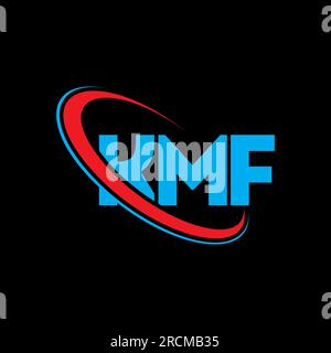 KMF logo. KMF letter. KMF letter logo design. Initials KMF logo linked ...