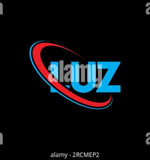 LUZ circle letter logo design with circle and ellipse shape. LUZ ...