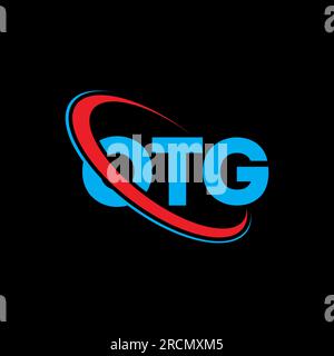 OTG circle letter logo design with circle and ellipse shape. OTG ...
