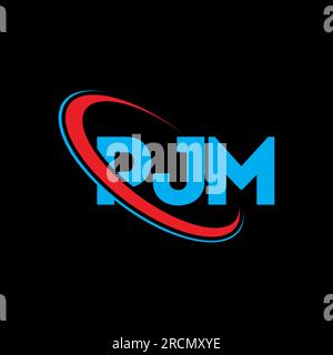 Pjm Lettering PJM circle letter logo design with circle and ellipse shape. PJM ...