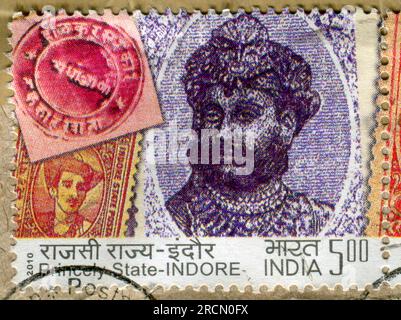 INDIA - CIRCA 2010: stamp printed by India, shows king, circa 2010 Stock Photo