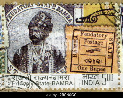 INDIA - CIRCA 2010: stamp printed by India, shows king, circa 2010 Stock Photo