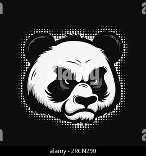 Panda head logo. Mascot design. Vector illustration EPS10 Stock Vector
