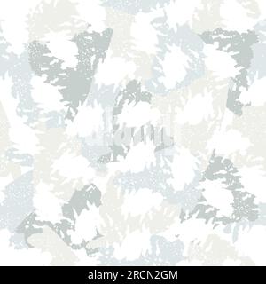 Vector multicolor seamless pattern from white, green blots. Free form abstract spots. Stock Vector