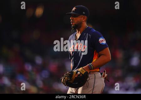 Houston Astros' Jose Abreu pauses while taking batting practice during  spring training baseball practice Friday, Feb. 17, 2023, in West Palm  Beach, Fla. (AP Photo/Jeff Roberson Stock Photo - Alamy