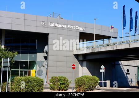 Lufthansa First Class Terminal and lounge at Frankfurt airport in Germany Stock Photo