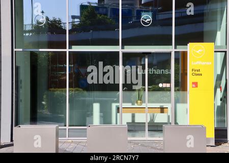 Lufthansa First Class Terminal and lounge at Frankfurt airport in Germany Stock Photo