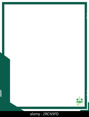 pakistan independence day post design template Stock Vector