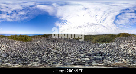 360 degree panoramic view of Соловецкий остров. Большой Заяцкий остров. Дольмены (Solovetsky Island. Zayatskiy island. Dolmens)