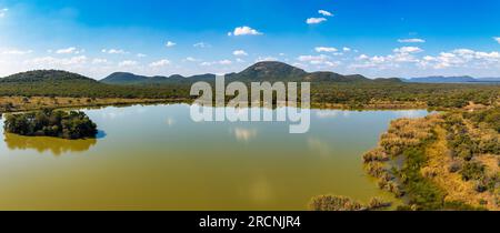 Notwane river and dam in Botswana, near Gaborone tourist attraction Stock Photo