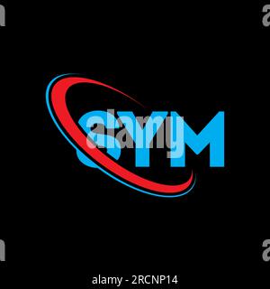 SYM logo. SYM letter. SYM letter logo design. Initials SYM logo linked ...