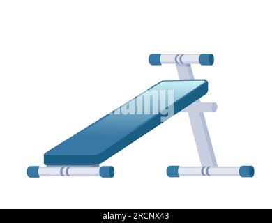 Bench press gym equipment for fitness vector illustration isolated on white background Stock Vector