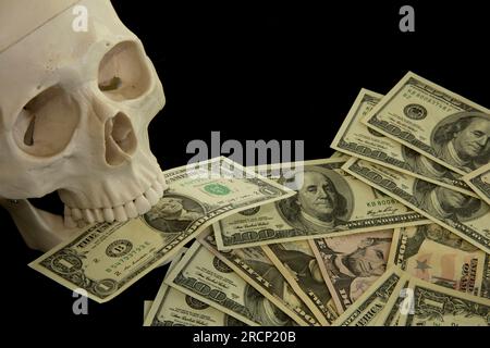 Holding onto Dead Fiat Cash During Economic Inflation Stock Photo